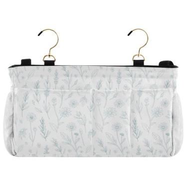 Imagem de Burbuja Organizador de armazenamento suspenso com 2 alças e ganchos para casa, faculdade, dormitório, beliche, cama de hospital