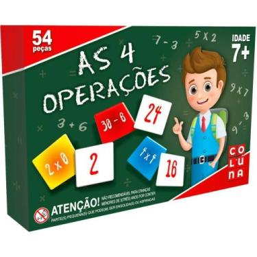 Imagem de Brinquedo Pedagógico As 4 Operações 54pçs - Coluna