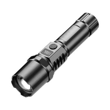 Imagem de Lanterna LED Recarregável USB De Alta Potência, Lanterna Tática Com Zo