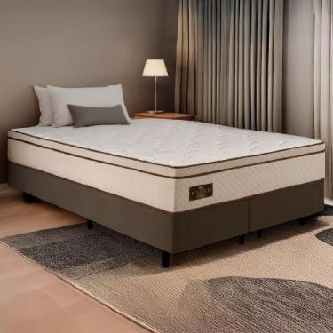 Imagem de Cama Box King Gazin Londres Molas Ensacadas Soft Pillow 193x203cm, Beg