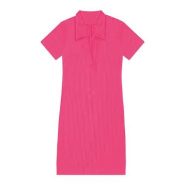 Imagem de Vestido De Ribana Canelado Feminino Endless Rosa, G, Rosa
