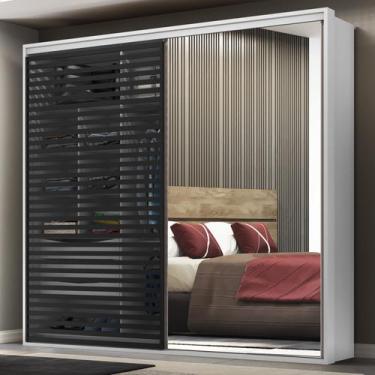 Imagem de Roupeiro 2 Portas com Espelho Ripped 100% MDF Yescasa