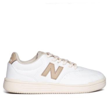 Imagem de Tênis Feminino New Balance BB80 Casual Branco/Marrom, Branco, Marrom, 