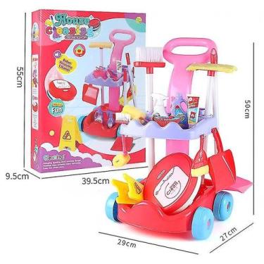 Imagem de Kit de limpeza Children's Play House com carrinho pequeno e vassoura -