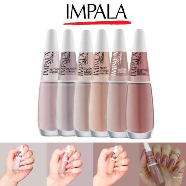Imagem de Esmaltes Impala Tons Claros e Nude Cores Delicadas e Elegantes Esmalte