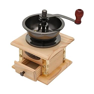 Imagem de Mimo Style Moedor de Café Manual Retrô Cor Clara 19cm, Totalmente Ajustável Para Definir Aspereza de Moagem Perfeita. Manivela Removível e Mais Silencioso. Capacidade de 54g de Café