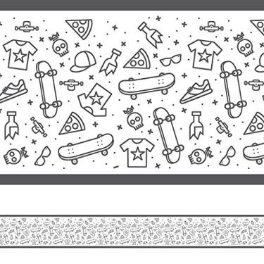 Imagem de Faixa Adesiva para Quarto de Meninos Skate 3mx15cm