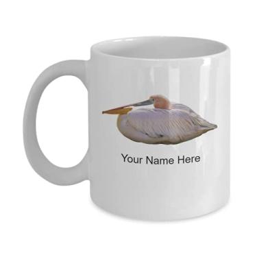 Imagem de Caneca pelicana branca personalizada, copo de café pelicano, ideia de presente pelicano, copo pelicano personalizado, caneca de café pelicano personalizada - caneca de café 325 ml