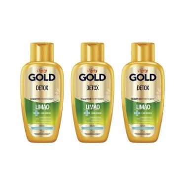 Imagem de Shampoo Niely Gold 275Ml Detox - Kit C/3Un
