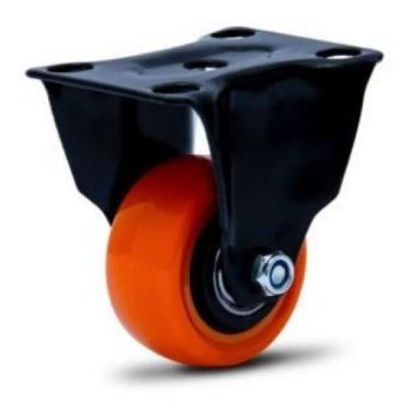 Imagem de Rodizio Rodinha Moveis Fixo Pvc Preto/amarelo 1.5/8 Colson