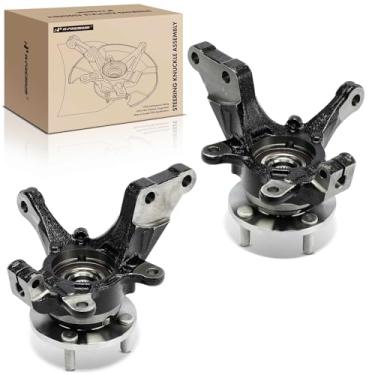 Imagem de A-Premium 2 conjuntos de junta de direção dianteira e cubo de rolamento de roda compatíveis com Nissan Versa 2013-2019, Versa Note 2014-2019, substituição # 40202AX000