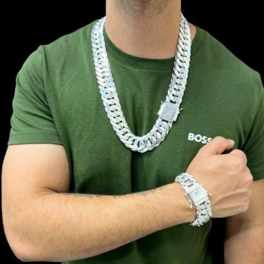 Imagem de Conjunto Duplo Grumet - 70cm 22mm  Prata 925 - Realeza 925