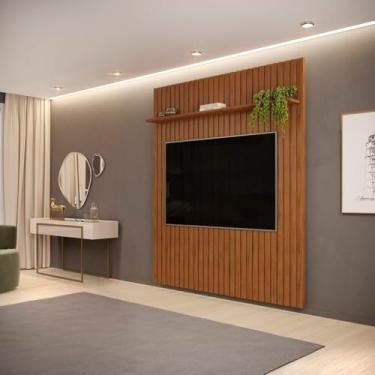 Imagem de Painel Ripado Trento 183x2,40cm em Mdf Freijó