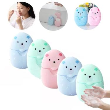 Imagem de Case 50 Sabonete Papel Folha Descartável Mini Portátil Kit C/5 Peças Viagem Necessaire