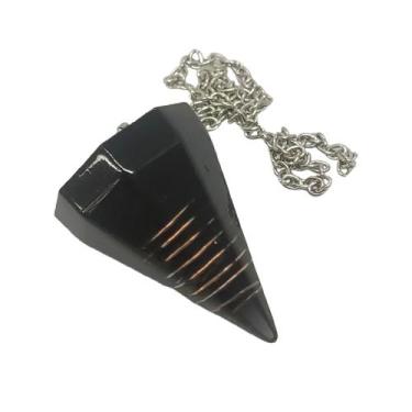 Imagem de Orgonite Pêndulo - Turmalina Negra Raio Infravermelho - Master Chi