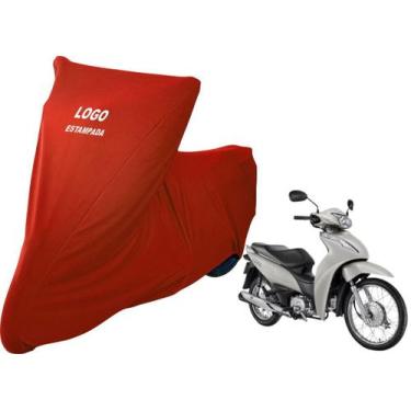 Imagem de Capa De Tecido Helanca Lycra Moto Honda BIZ 110i Sob Medida - Mz, Verm