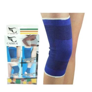 Imagem de Par Joelheira Tecido Elástico Esportivo Proteção Compressão