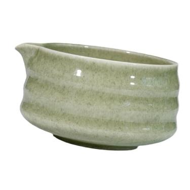 Imagem de Fenteer Tigela de chá com matcha de cerâmica com derramamento de bico portátil elegante para chá de de de mesa, Cor Matchá