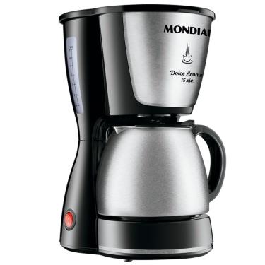 Imagem de Cafeteira Elétrica Mondial Dolce Arome Thermo Inox C-34 Preto Com Inox 110V
