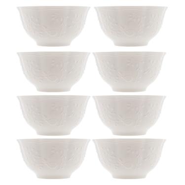 Imagem de Jogo 8 Bowl Tigela De Cerâmica New Bone Butterfly Flower Borboleta Flores 14cm Lyor