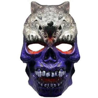 Imagem de Máscara Caveira Com Lobo Halloween