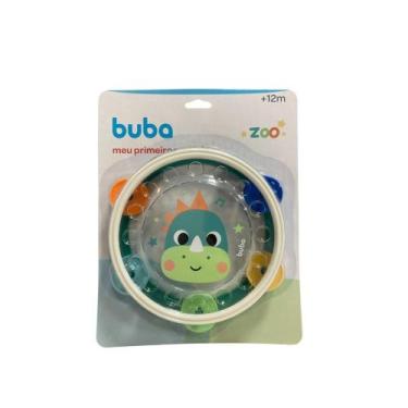 Imagem de Pandeiro Dino 100% ABS Atóxico: Estímulo Sensorial Infantil - Buba