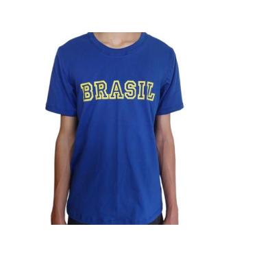 Imagem de Camiseta adulto unissex brasil copa do mundo 2022 - Bella Toft, Azul, 