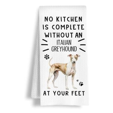 Imagem de HSIASHENG Toalhas de mão galgos italianos engraçadas para decoração de cozinha, casa de banho, uma cozinha não está completa sem um pano de prato galgo italiano, presente para amantes de cães, 40 × 61