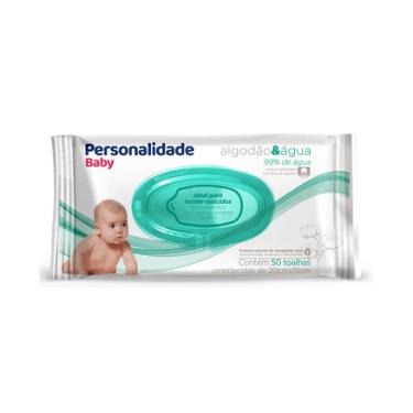 Imagem de Lenço Umedecido Personalidade Baby Algodão e Água 50 Unidades Eurofral