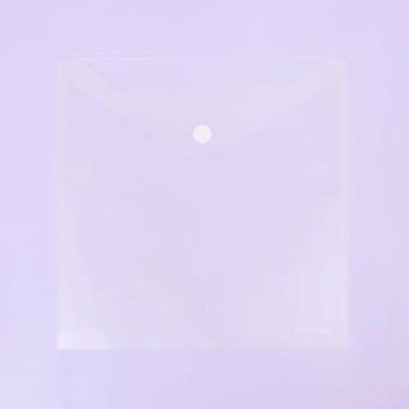 Imagem de Craftelier - Envelopes de plástico com fecho para organizar papéis, cartolina, scrapbook e materiais de artesanato e acessórios | Tamanho 33 x 32,9 cm (12,9" x 12,9") - Cor transparente