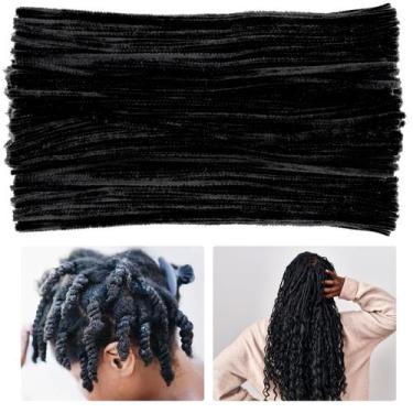 Imagem de Limpadores de cachimbo SHWAKK Black Chenille Stem 30 cm 180 unidades