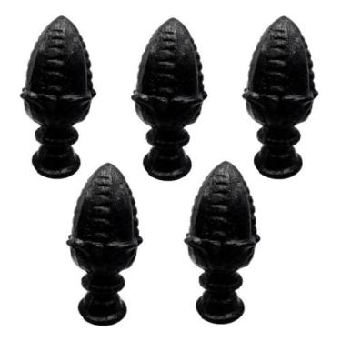 Imagem de Kit 5 Pinhas Ferro Fundido N09 P/ Grade Portão Sacada Muro - UNICLÁUDI