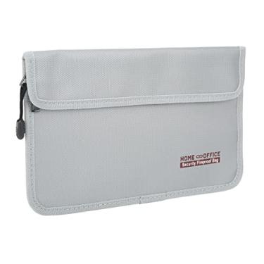Imagem de Zhjvihx Bolsa à Prova de Fogo para Documentos, Bolsa Cinza à Prova de Fogo Com Zíper Duplo para Energia Móvel para Baterias de Drones