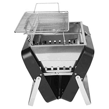 Imagem de MIIKHI Churrasqueira portátil a carvão – Mini churrasqueira ao ar livre, churrasqueira dobrável, churrasqueira de mesa, churrasqueira ao ar livre, para acampamento, jardim, quintal, cozinhar