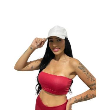 Imagem de Top faixa feminino sutiã  com bojo removível  TB moda fitness, Rubi, M