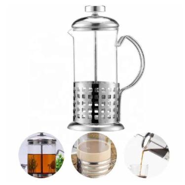 Imagem de Cafeteira francesa decorada prensa inox chaleira vidro - Multicoisa da