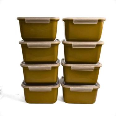 Imagem de Kit Pote Hermeticos 20 Marmitas Fitnesse Porta Alimentos 1L Tampa com 