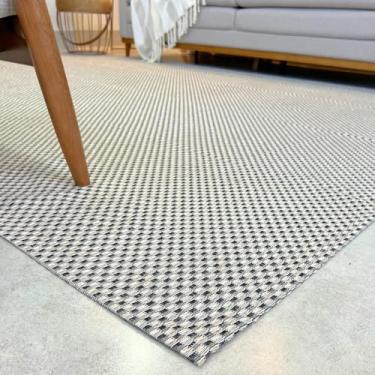 Imagem de Tapete Sala 2x3 Dubai Antiderrapante Fácil De Limpar (PALHA QUADRICULADO)
