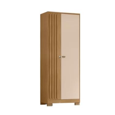 Imagem de Armario Multiuso Organizador Versatil 2 Portas com Fechadura Para Quarto Escritorio Lavanderia(Carvalho Off White)