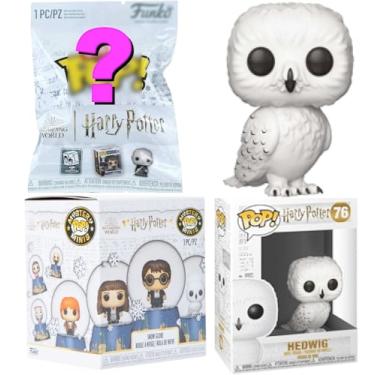 Imagem de Journey to Hogwarts Harry Potter Pop! Hedwig Figure Hanger Snow Owl & Bitty Pop Character Blind Bag + Mini Wizard Globe