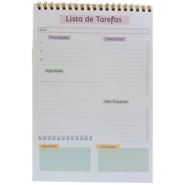 Imagem de Planner Semanal Diário Lista de Tarefas To Do List 50 Folhas Transpare