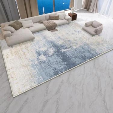Imagem de Tapete para sala de estar com decoração abstrata moderna, tapete grande para sofá, quarto, sala de estar, tapete de chão fácil de limpar (1,9x2,9 pés (60x90cm)/Sem fiapos-2)