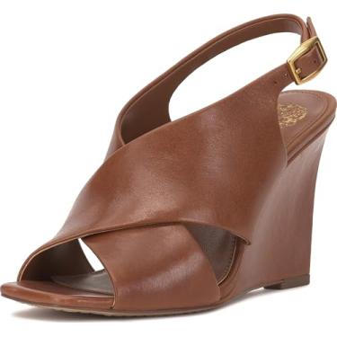 Imagem de Vince Camuto Ameira Sandália de cunha cruzada, conhaque, 8