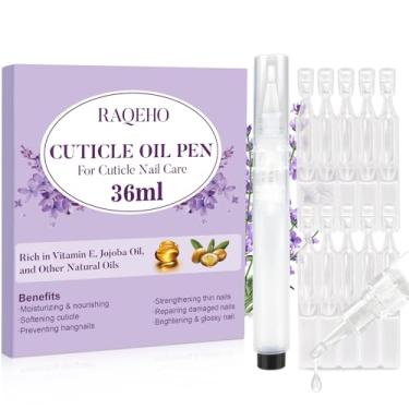 Imagem de RAQEHO Caneta de óleo de cutícula recarregável – 1 caneta vazia de óleo de unha com 20 x 1,8 ml em bastão de óleo queeze cutícula com vitamina E óleo de jojoba amaciante hidratante para reparo de
