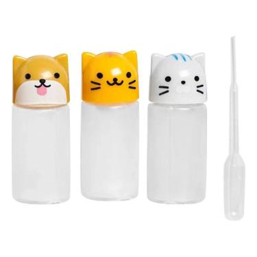 Imagem de Conjunto 3 Mini Porta Molho com Conta Gotas de Bichinhos 3ml