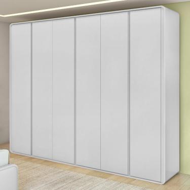 Imagem de Guarda-roupa Casal 100% Mdf 6 Portas Easy Like Branco