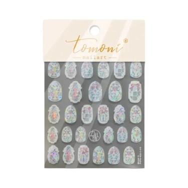 Imagem de Adesivos De Unha 5D Com Glitter De Vidro: Decoração Artística De Alta 