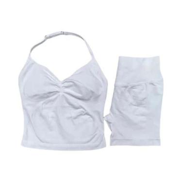 Imagem de Conjunto De Yoga Sem Costura Para Mulheres, 2 Peças, Roupas De Treino,