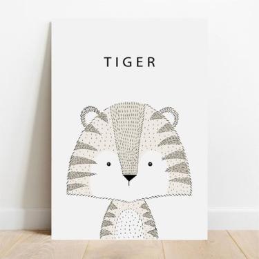 Imagem de Placa Decorativa Escandinavo Tiger - TaColado., 15x21cm