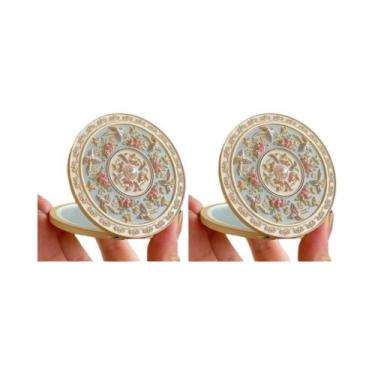 Imagem de Espelho De Maquiagem Dobrável De Mão Dupla Face, Artigo De Pequim, Com